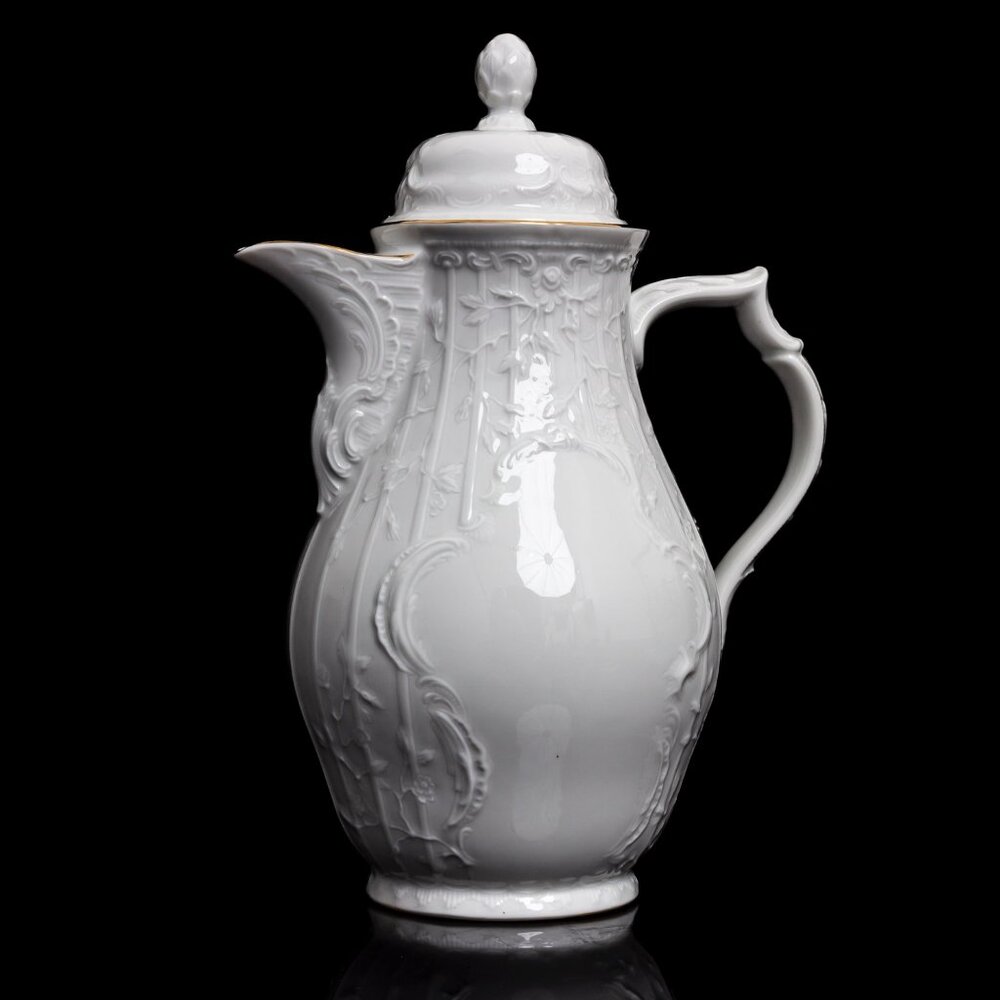 Vintage Coffee Pot With Lid Rosenthal Sanssouci Selb Germany White Porcelain - Picture 7 of 10